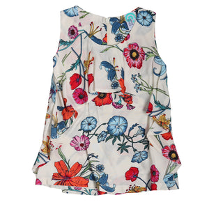 Blusa flores con olanes